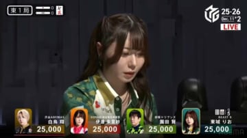 表情に気持ちが出まくり 美女雀士・東城りおが思いっきり“プク顔”キュートな瞬間にファン喝采「さすがにかわいい」／麻雀・Mリーグ