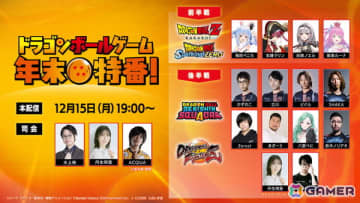 「ドラゴンボールゲーム年末特番！」が12月15日に配信！総勢14名のゲストが紅白に分かれて激突