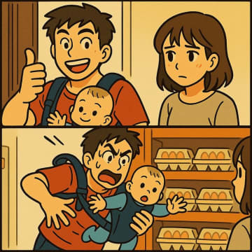 「任せろ！俺が抱っこする！」と張り切った夫。抱っこ紐の装着ミスがあんな事態を招くなんて…【短編小説】