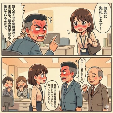 「新人のくせに定時退社？」と嫌味を言う先輩。だが、私のある正論に態度が一変。実は【短編小説】