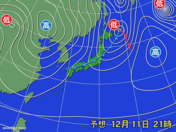 あす西は天気回復も気温は上がらず　暖かい服装を