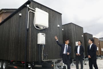 災害時のトイレに雨水活用　能登被災地、タンク設置