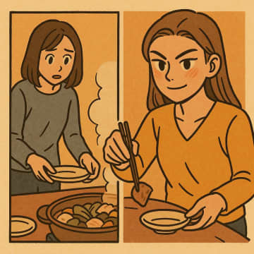 「綺麗だから大丈夫」と鍋パーティーで『直箸』で食べる友人。だが、私の行動を見て態度が一変【短編小説】