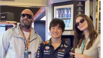 【F1】角田裕毅の応援に駆けつけた“超大物”ハリウッド俳優の姿に反響「愛されてるね」「ラストランを見届けに来てくれてた」