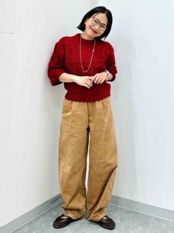 黒よりグレーより“ブラウン”かも！【GU】大人の冬コーデに♡「サマ見えパンツ」