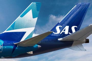 スカンジナビア航空とウエストジェット航空、コードシェア実施