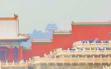 北京で今冬初の降雪、故宮に雪景色広がる