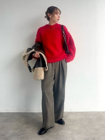 今年は赤ニットがあれば着映え確定！可愛すぎて反則♡大人の華やかコーデ5style