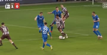 もうワケわからん！藤田譲瑠チマ、3人を騙す“技ありアシスト”「上手すぎる」相手DF陣が混乱…反転＆アウトサイドパスにファン大興奮