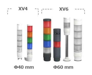 シュナイダー、モジュール構造の積層式LED表示灯Harmony XV4シリーズ、XV6シリーズを日本市場で発売開始