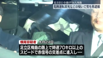 【速報】東京・足立区2人死亡ひき逃げ　窃盗で逮捕の男（37）を再逮捕　警視庁は実名に切り替えの判断