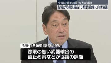 自民・維新　防衛装備品「5類型」撤廃に向け協議
