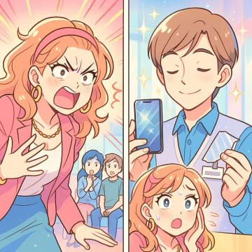 「スマホが壊れた！不良品よ！」とクレームを言う客。だが、店員の一言で恥をかいた理由とは【短編小説】