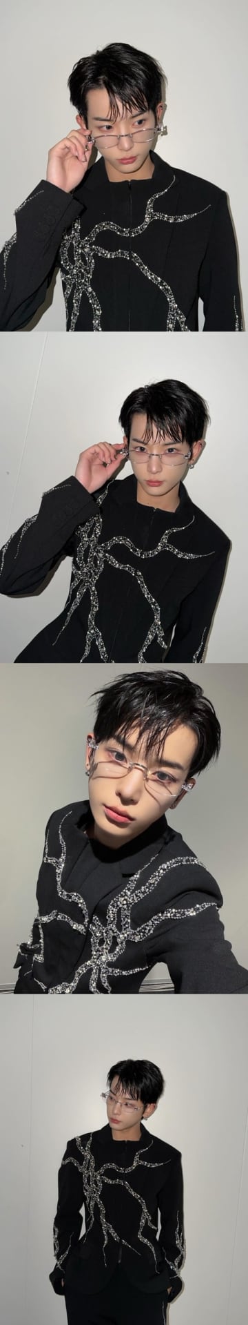 「メガネの子だ！」と話題の&TEAM・ハルア、フレームレスメガネ姿の“完璧ビジュアル”に反響続々【PHOTO】