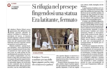 イタリアで逃亡犯を逮捕　広場でキリスト降誕の等身大人物像になりすます