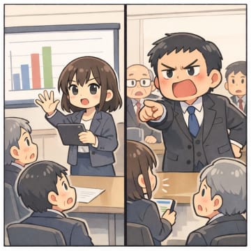 「女は黙ってろ！」と会議での発言を許さない上司。しかし、私の正論をうけ表情が一変【短編小説】
