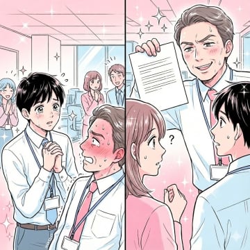 「ハンコは斜めに押して」と古い考えを押し付ける上司。だが、新卒の悪意ない一言で顔色が一変【短編小説】