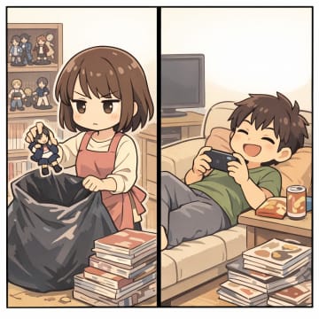 「大掃除は、女がやるもの」と動かない夫→私が夫の私物を捨て始めた結果、夫の態度が一変