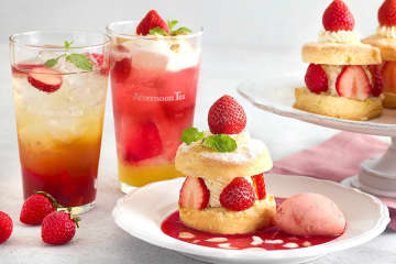 アフタヌーンティー・ティールームのフレッシュ苺スイーツ、“さくふわ”スコーンサンドや限定ミルフィーユ