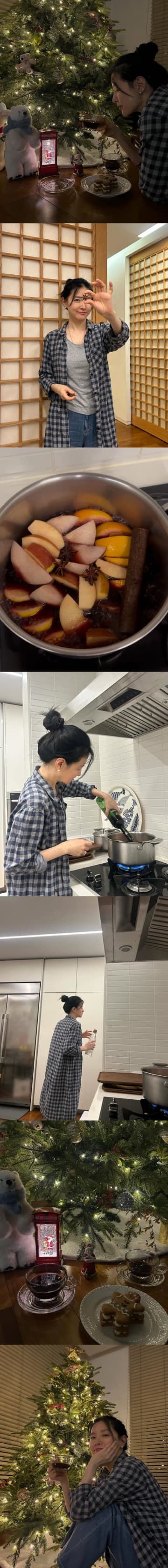 イ・ヨンエが一足先にクリスマス気分！手作りヴァンショーを楽しむ“穏やかな夜”【PHOTO】