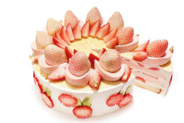 カフェコムサ新年限定ケーキ「紅白いちごのミルクレープ」希少な白いちご×赤いちごで華やかに