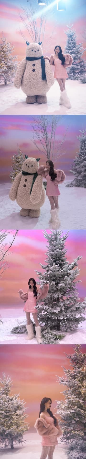 少女時代・ユナ、“網タイツ”映えるスラリ美脚に釘付け！キュートなミニワンピ姿でオーラ全開【PHOTO】