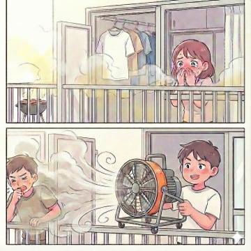 「ベランダでBBQして何が悪い」と煙を撒く隣人。しかし、夫の皮肉めいた行動で態度が一変【短編小説】