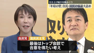 「年収の壁」自民・国民民主の協議大詰め　引き上げ幅や対象めぐり