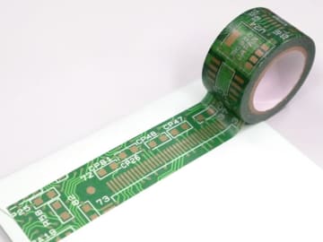 電子基板デザインのマスキングテープ。専用インク+少し太めの贅沢仕様