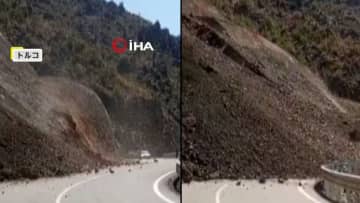 「大変だ！大量の土砂が…」去年崩落した通行止めの迂回ルートでまた土砂崩れ　道路寸断もさらに迂回路設置　トルコ