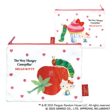 「サンリオ」キティ×はらぺこあおむし♪ ラブリーなコラボがかわいすぎー！ トートバッグやポーチなどカプセルトイに登場