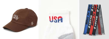 きれいめスタイルにも1点投入できる、【スポーティな小物】をマーク