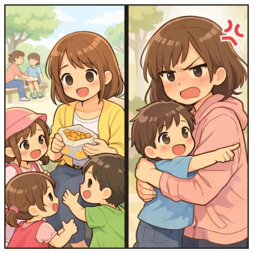 「子供にお菓子配らないで」と怒る厳しいママ友。だが、ママ友の子供の一言に、空気が凍りつく【短編小説】