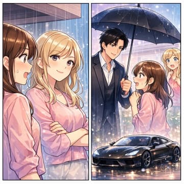 「車も持ってないの？」と見下すママ友。だが、雨の日に迎えにきた、夫の姿を見て表情が一変【短編小説】