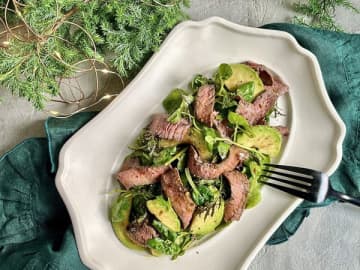 【おもてなしに即使える！】牛モモ肉のタリアータ　サラダ仕立て