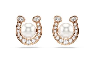 スワロフスキー“馬蹄”モチーフの2026年ジュエリー、大粒クリスタルパールのピアス＆ブレスレット