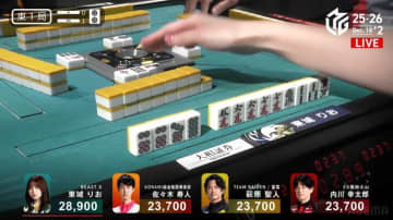 高目を引いて、ズバっとリーチ！美人雀士の喜びが隠し切れない表情に共感続々「そら笑うわｗ」「ニコニコで可愛すぎる」／麻雀・Mリーグ