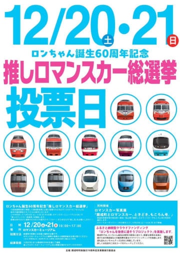 あなたの推しのロマンスカーはどれ？？ロマンスカーミュージアム、ロンちゃん誕生60周年記念「推しロマンスカー総選挙」を開催　投票日は今週末