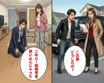 結婚資金を「母さんの手術費に使った」と言う彼。実は、新車購入に使われたと発覚し修羅場に【短編小説】