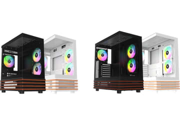 木製ラインを備えたThermaltakeのピラーレスケース「View 170」「View 270」が発売