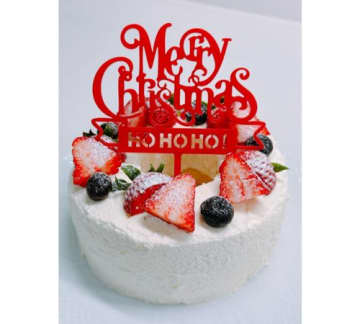 渡辺美奈代、DAISOの型で手作りクリスマスケーキ！