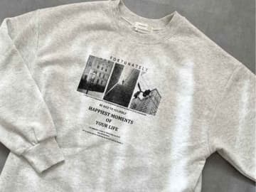 真冬にも着やすい「スウェット」！【しまむら】裏起毛だから暖かい「プリントトップス」