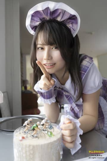 【グラビア】「ミスマガのアソビバ！」冨永実里さんのメイド姿！ ヤンマガWebのグラビア一挙公開