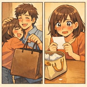 夫「出張のお土産だよ」と渡された高級バッグ。中から出てきたレシートを見て、その場が凍りつく【短編小説】