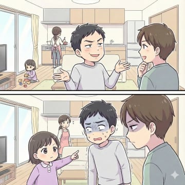 「家事も育児も手伝ってるだろ？」とドヤ顔の夫。だが、娘の告げた事実に夫の顔色が一変【短編小説】