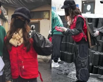 事務所との法廷争いの末に復帰宣言　NewJeans・ダニエル、“練炭ボランティア”現場をキャッチ【PHOTO】