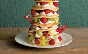 華やかな「パンケーキツリー」ならクリスマスパーティーにぴったり！ 甘い香りに誘われて、サンタさんが遊びに来てくれるかも♪