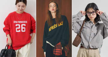 即コーデに取り入れられる、スポーティな【スウェット & シャツ】