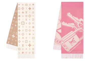 ルイ・ヴィトン“モノグラム・フラワー”ちりばめたカシミヤマフラー、鍵＆錠モチーフのマフラーも
