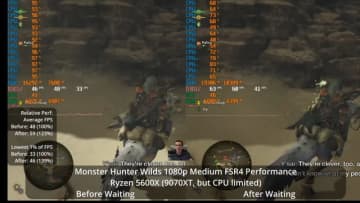 『モンハンワイルズ』無料アプデ第4弾、ゲームを放置するとパフォーマンス改善？シェーダーコンパイルにまつわるPC版有志検証